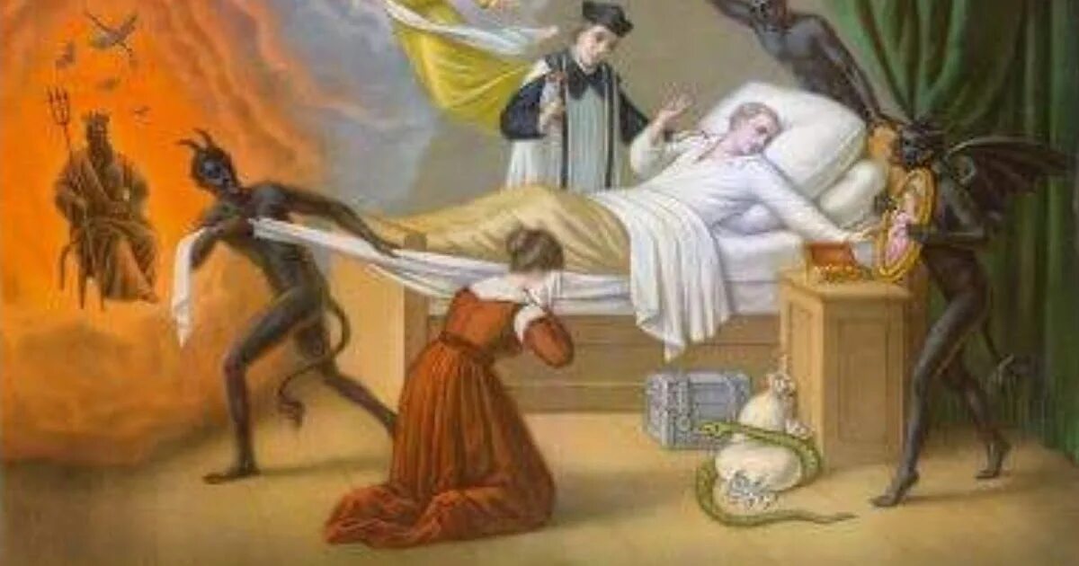 Искушение для грешника кей. Смерть праведника и грешника. картина смерть праведника.