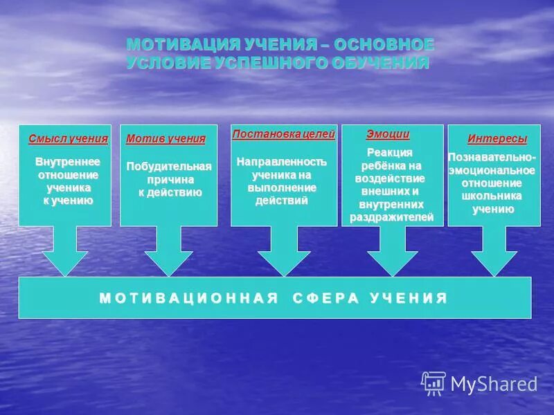 Содержание мотивов учения. Содержание мотивов учения