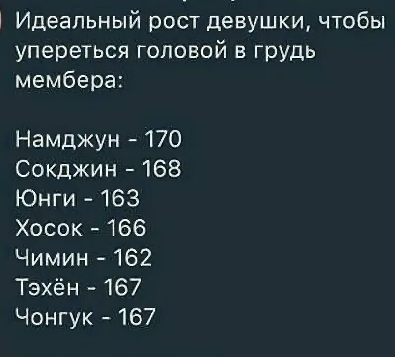 155 идеальный рост