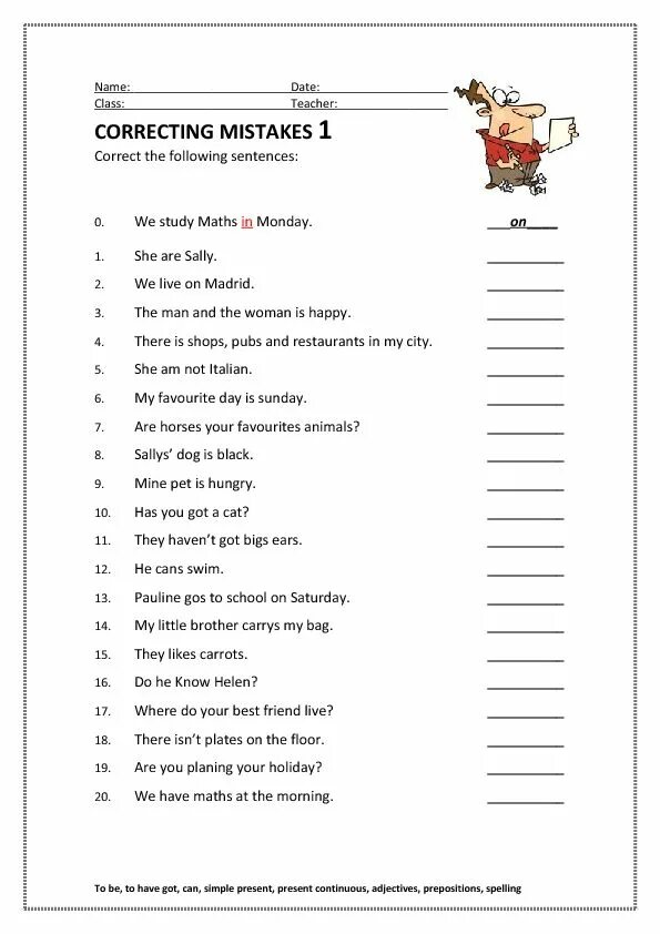 To be find mistakes. Исправьте ошибки present simple. present continuous correct the mistakes. correct mistakes worksheets. correcting mistakes grammar ответы.