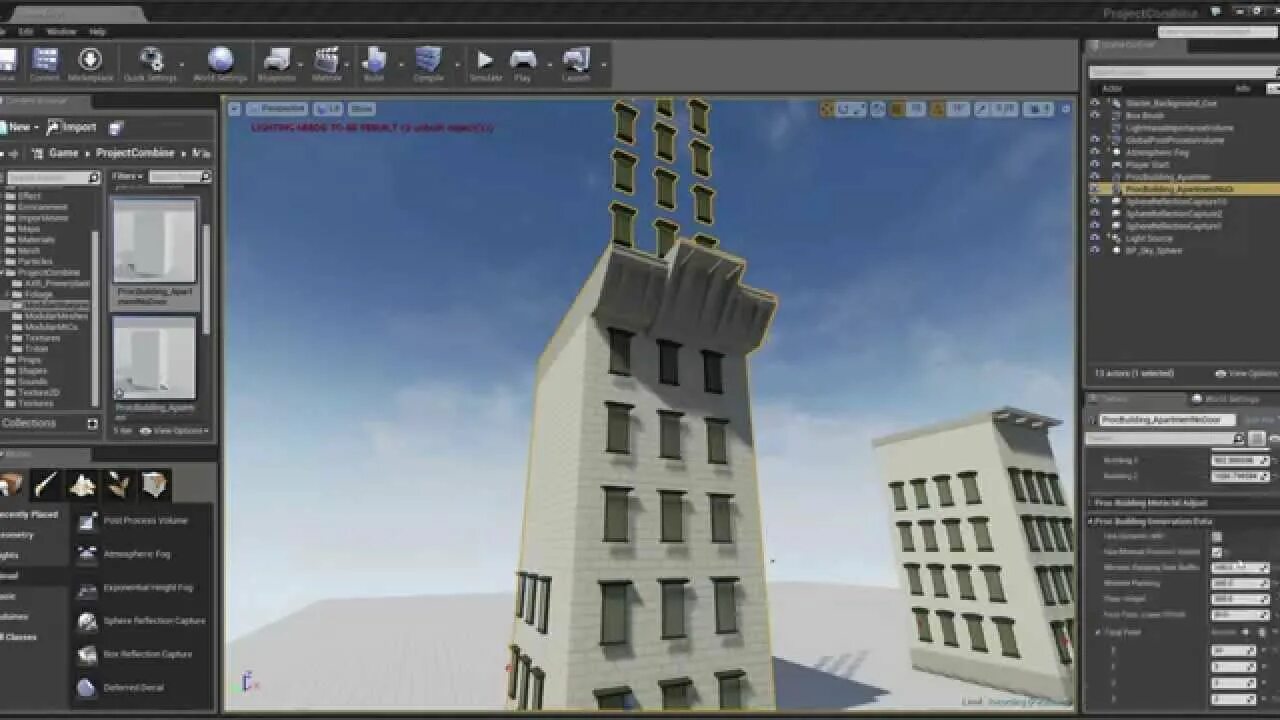 Procedural building Generator Unreal. Unreal engine 4 build System. Houdini Unreal engine procedural. Unreal Architecture.