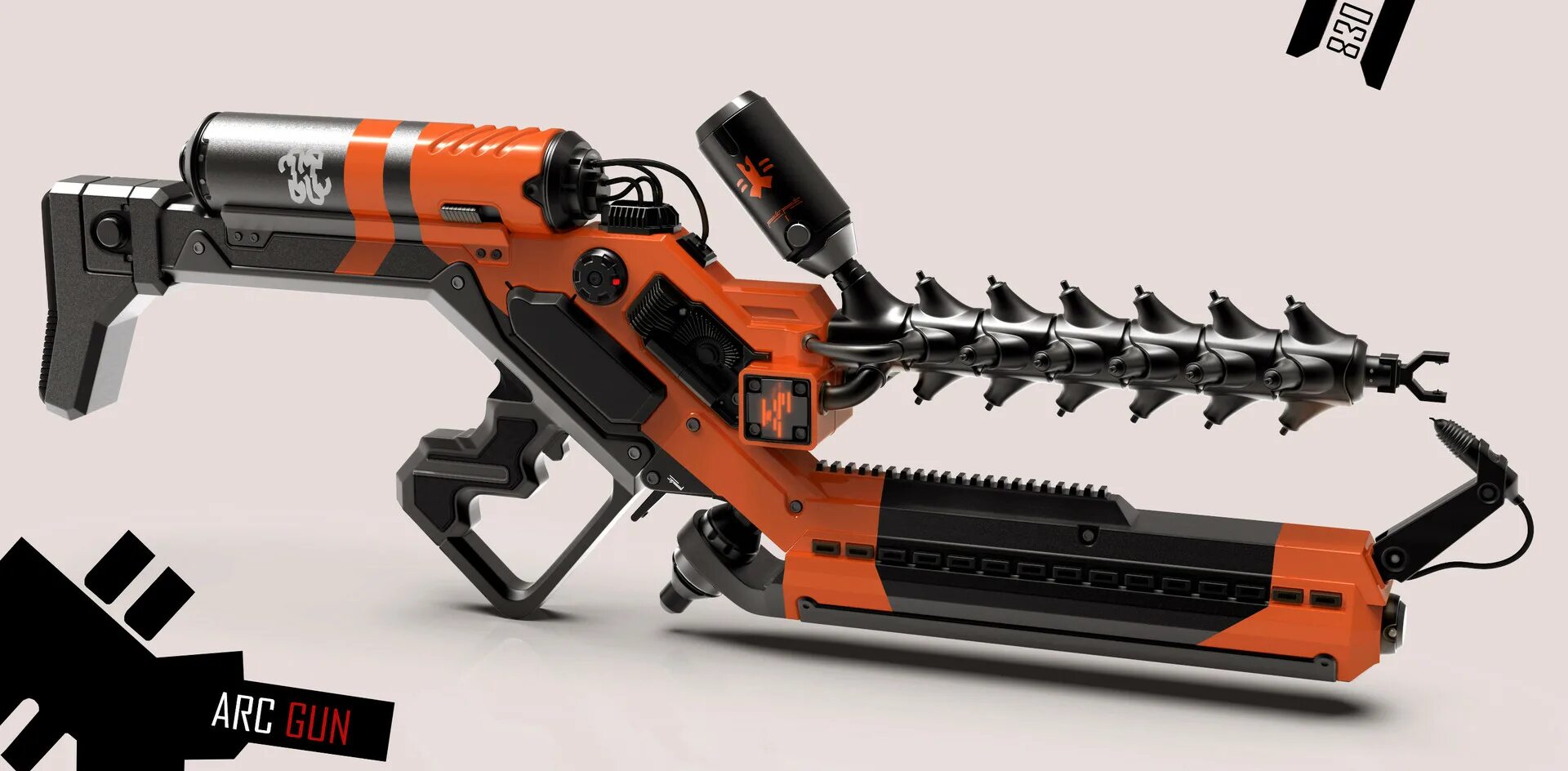 Arc 9. Пулемет бензопила. Chainsaw пулемет. Оружие НËРФ. Arc9 Weapon.