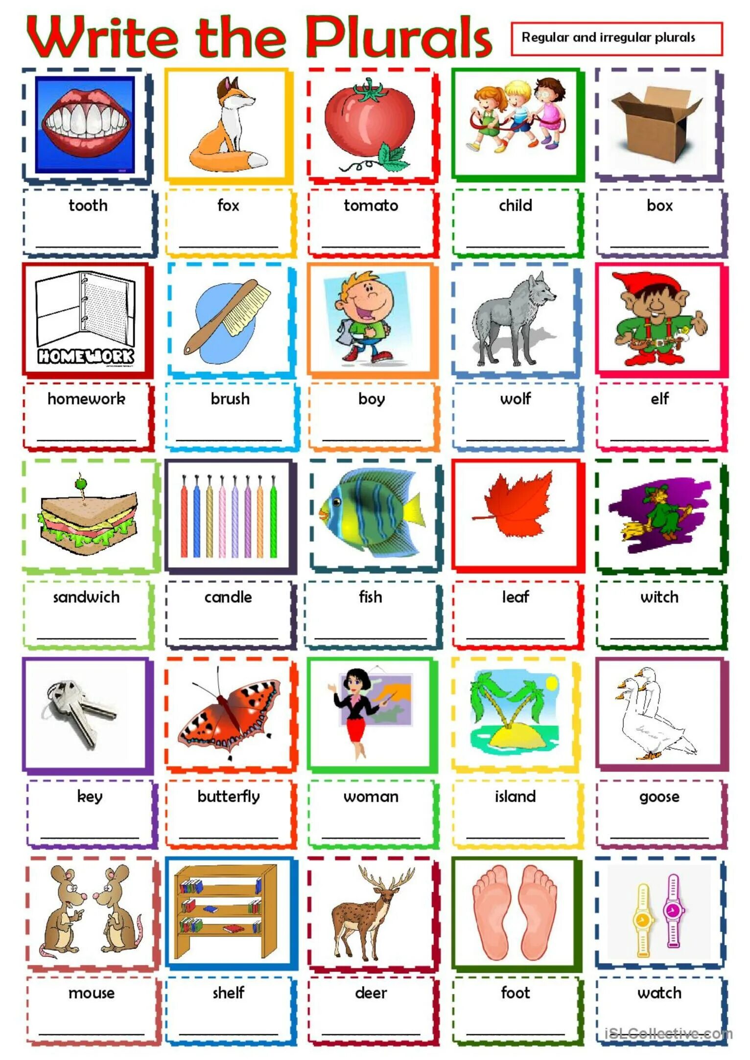 Write the plural tooth. Irregular plurals задания. множественное число существительных worksheets. множественное число worksheets. irregular plurals упражнения.