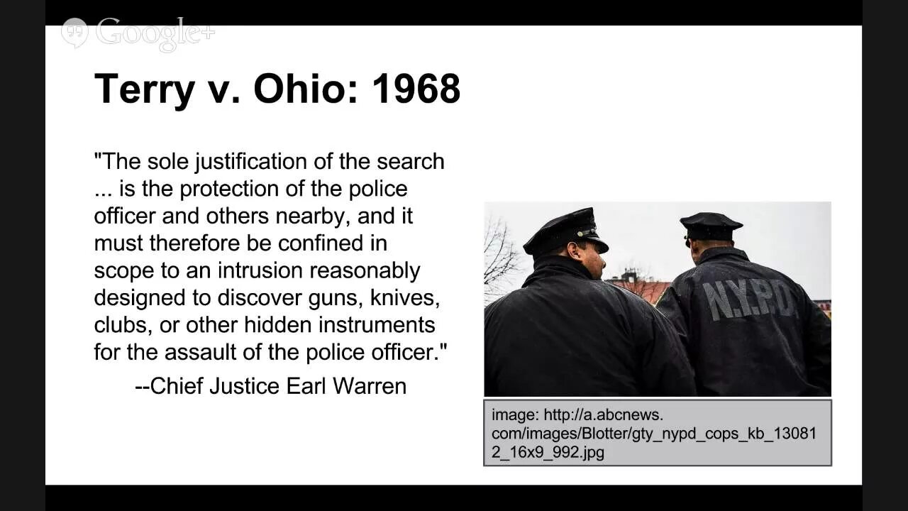 Legal Terry v. Ohio. The Case of Terry Harrington.