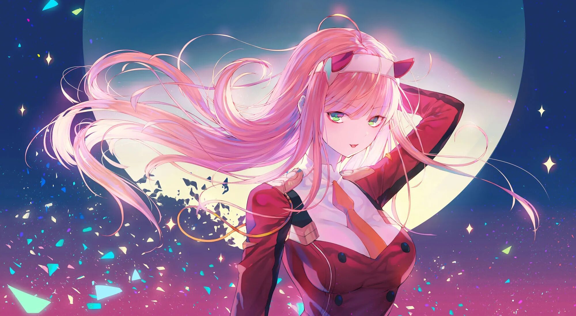 02 Неон Zero two. Zero two Франкс. Zero two Сакура.