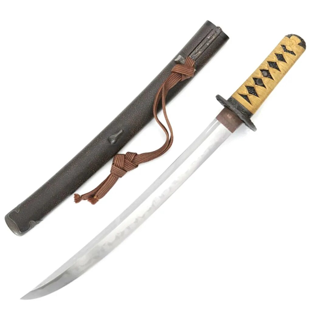 Короткий японский меч. Японский меч вакидзаси. Короткий меч вакидзаси. Вакидзаси, (сёто, кодати). Клинок вакидзаси.