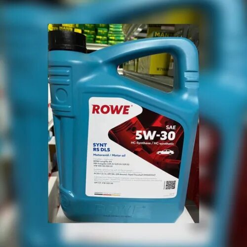 Rowе моторное 5w30. Rowe 5w30 Synt RS DLS. Rowe Hightec Synt RS DLS 5w30.