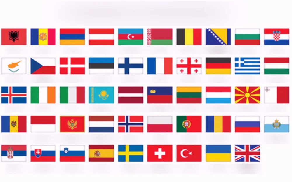 Флаги всех стран. Национальные флаги Европы.