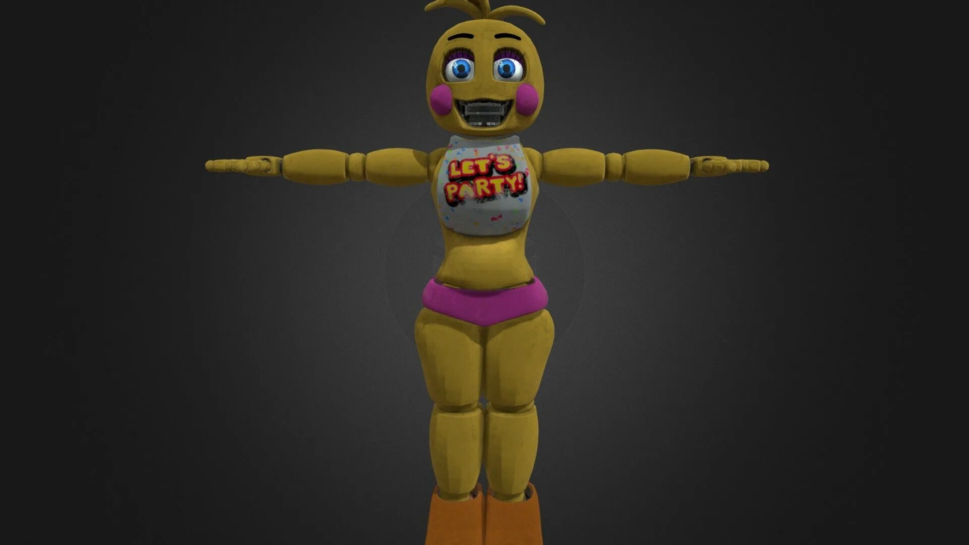 Программа чика. Чика фнаф. чика фнаф 1. чика 3д модель. той чика 3d.
