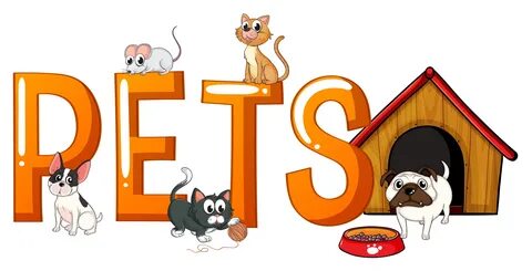 Font design with word pets 353678 Vector Art at Vecteezy.