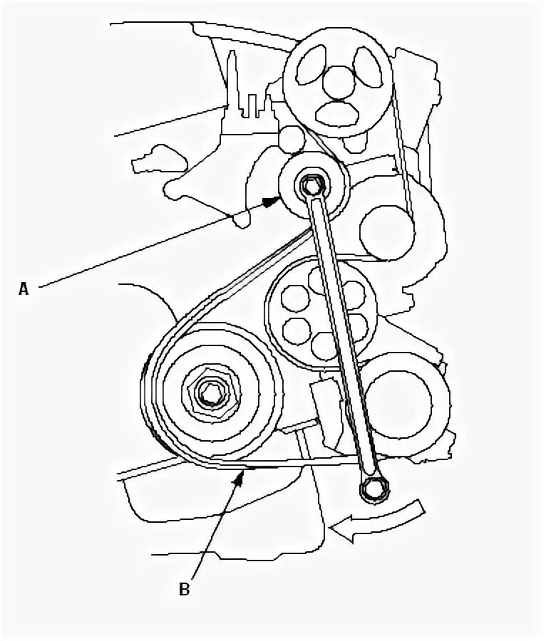 Приводной ремень Хонда Аккорд 2.4. Обводной ремень Хонда Аккорд 2.4. Ремень навесного оборудования Хонда Аккорд 7 2.4. Натяжитель ремня Honda Elysion 2.4.
