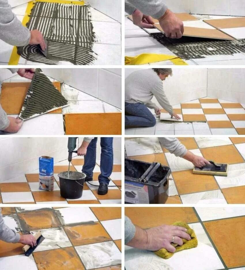 На какие полы можно класть плитку. Укладка керамической плитки. Укладка плитки на пол. Технология укладки плитки. Техника укладки керамической плитки.