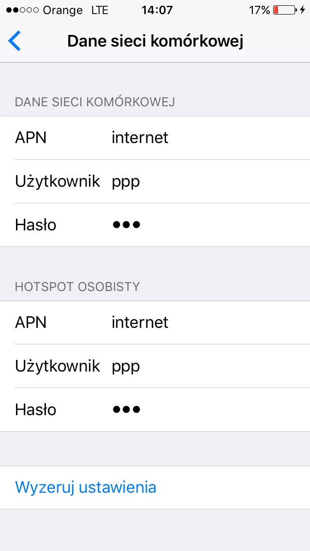 Apn ios. Apn ios