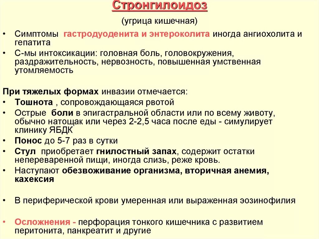Стронгилоидоз симптомы