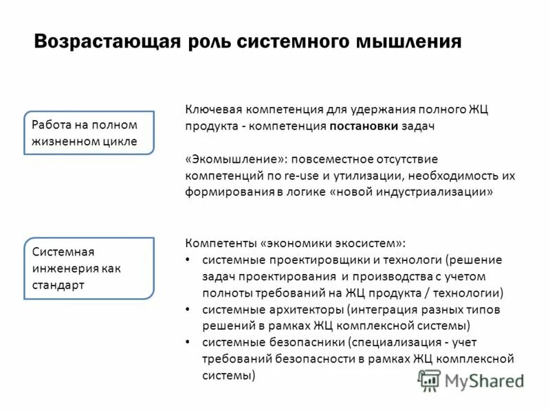 Главный экономический результат. Компетенция системное мышление. Системное мышление примеры. Свойства системного мышления.