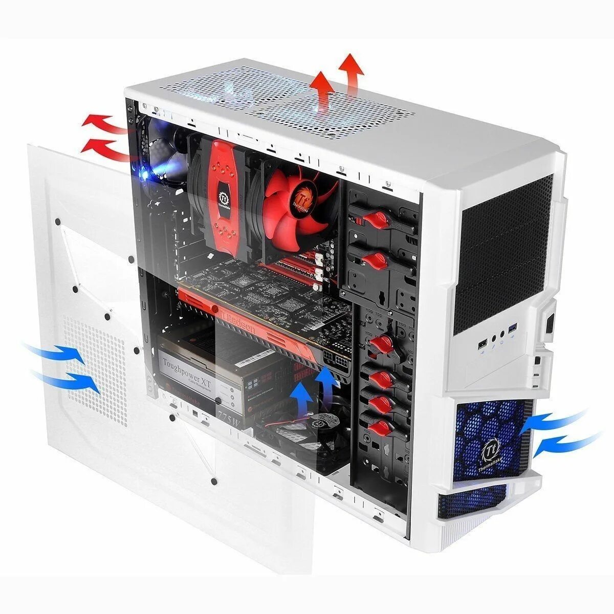 Как расположить кулера. Thermaltake MS-I Snow корпус. Thermaltake Commander Snow Edition. Thermaltake Commander MS-I. Thermaltake Commander MS-I Snow Edition.