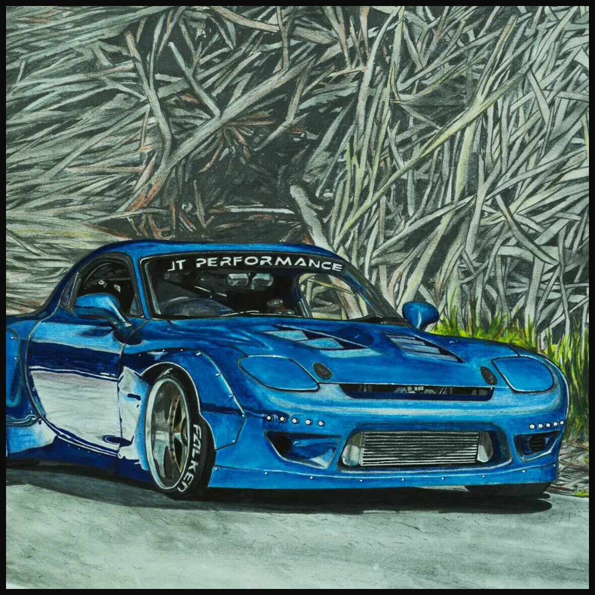 Mazda арт. Mazda RX 7 Rocket Bunny. Mazda RX-7 Rocket Bunny Drift. Мазда RX-7 арт. Мазда rx7 дрифт арт.