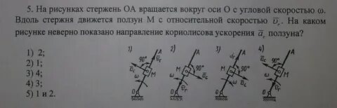 Ускорение кориолиса направление