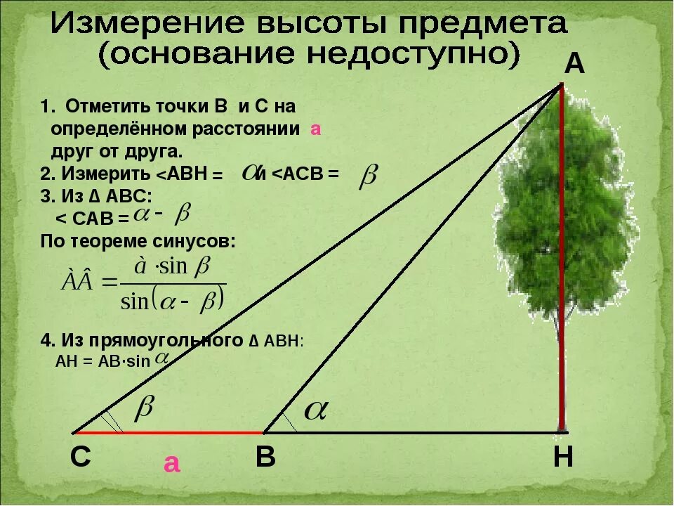 Определение высоты предмета геометрия. Измерение высоты предмета 9 класс. Измерение высоты предмета задача. Определение расстояния до объекта. Определение высоты предмета на местности.