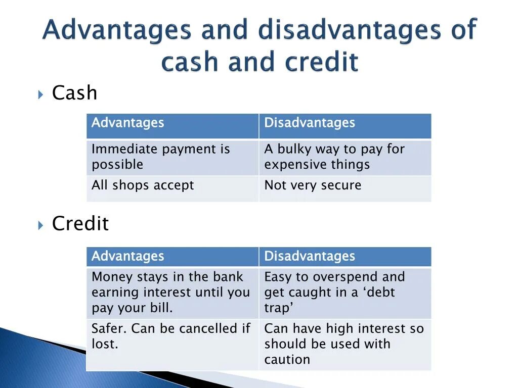 A lot of advantages. Advantages and disadvantages of credit. Advantages and disadvantages Cash Cards. Advantage of using credit Cards. Credit Cards advantages and disadvantages.