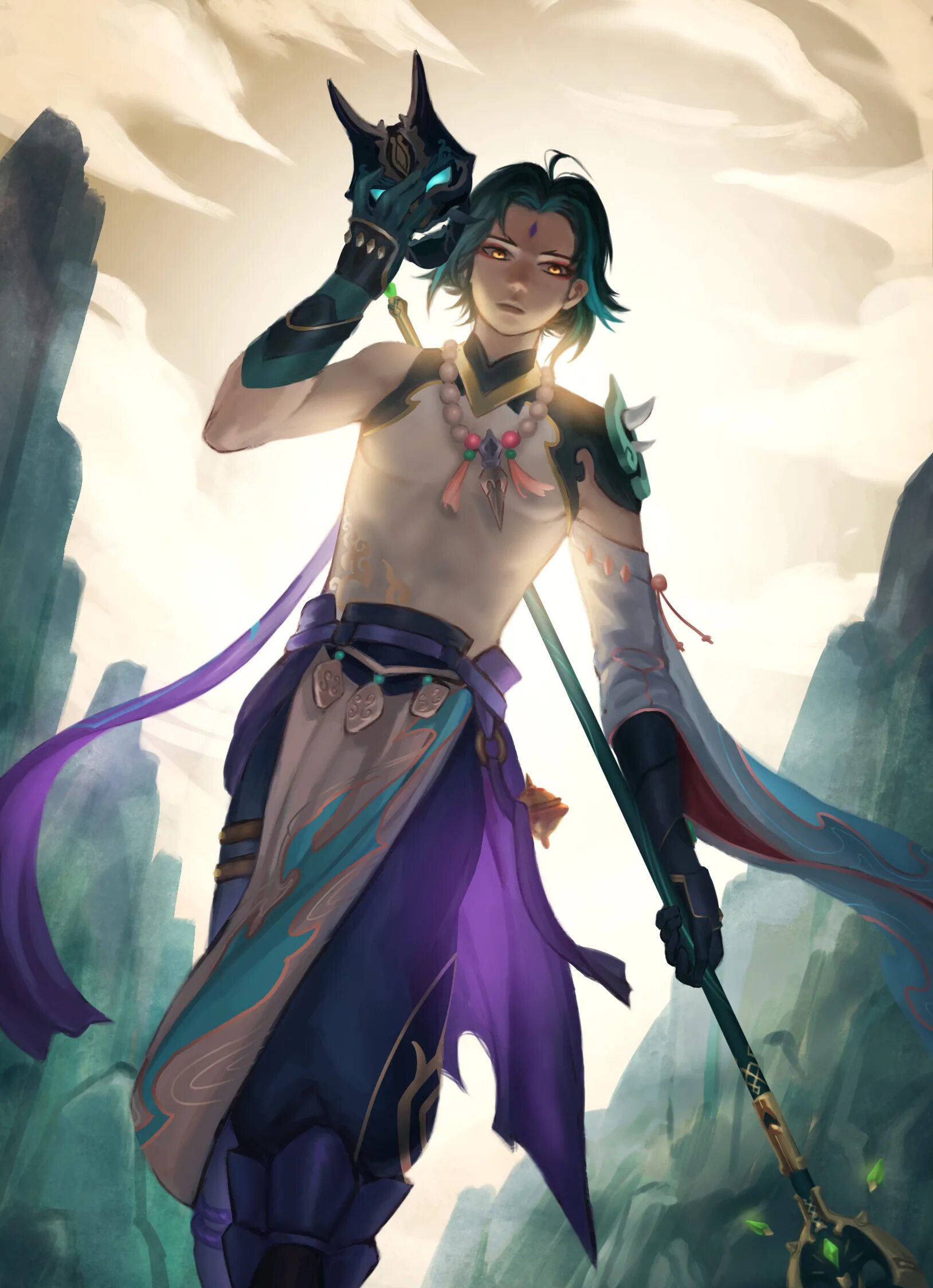 Рукхадевата геншин. Сяои геншин. adept xiao. genshin impact сяо. сяо геншин арт.