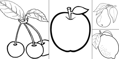 раскраска фрукты
