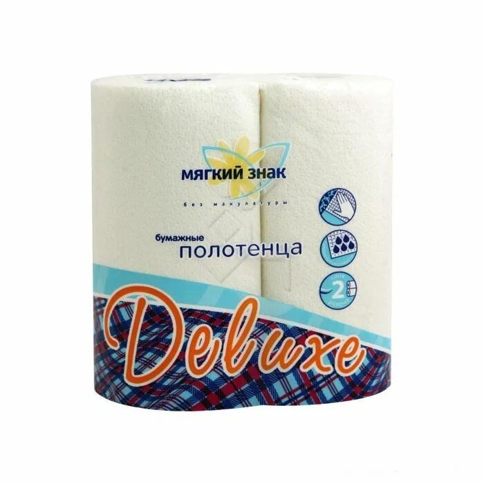 Бумажные полотенца 100 целлюлоза. Бумажные полотенца Deluxe 2сл 2рул. Полотенца бум. "Мягкий знак" Deluxe 2-х сл. Белые 2шт/24/48. Полотенце бумажное мягкий знак Делюкс 2-х сл 2рул белые с-40 /24, упак. Полотенца бум.мягкий знак Deluxe 2сл 1*2шт бел.