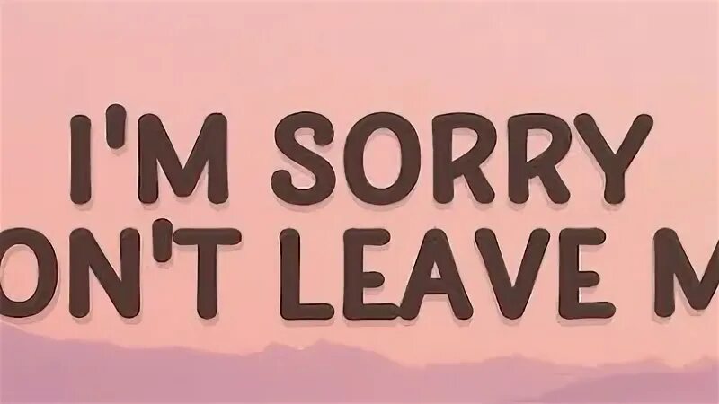 Sorry is gone