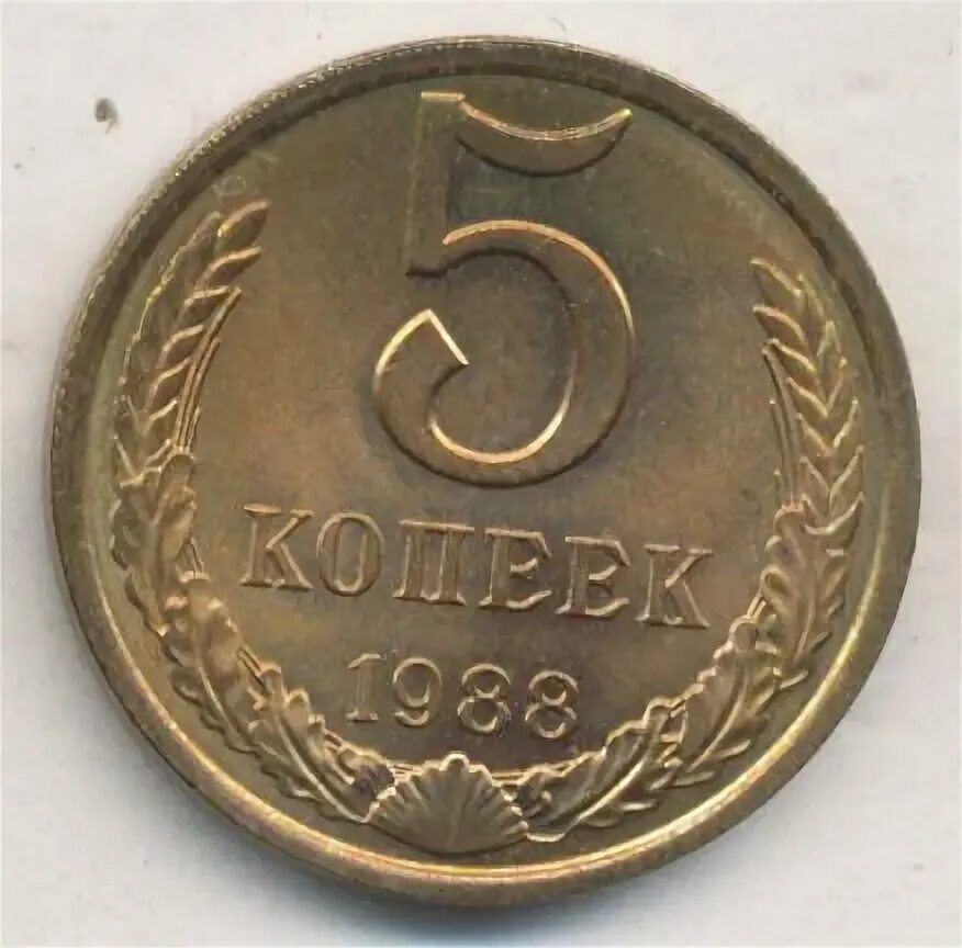 Монета 5 копеек 1988. 5 копеек 1988. ссср 5 копеек 1988 год.