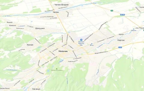 Карта нальчик спутник