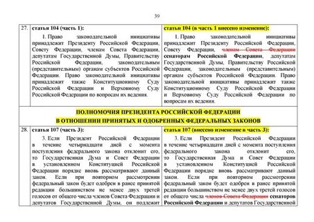 Поправки сравнение