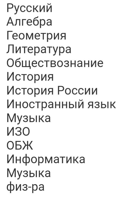 Сегодня было 7 уроков. Перечень предметов 7 класс школа России. Предметы в 7 классе список школа России. Какие предметы в 7 классе. Какие уроки в 7 классе.