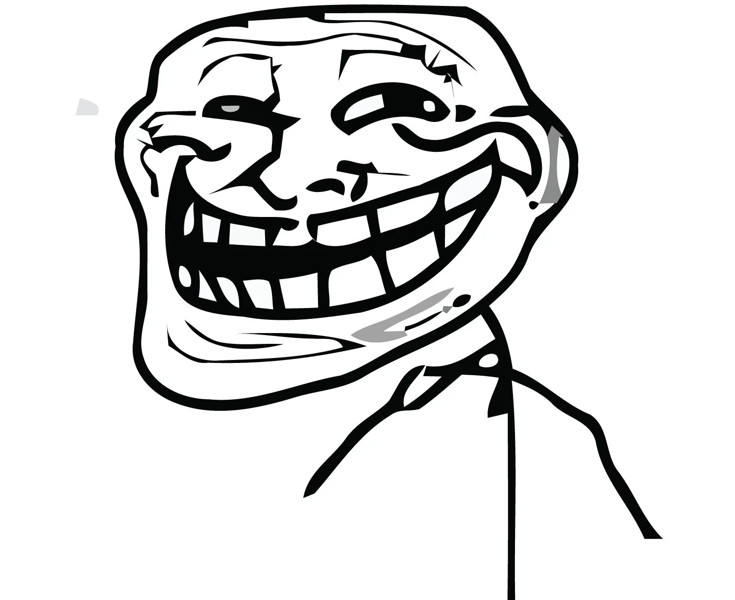 Trollface без фона. Тролль фейс. Трололо Мем. Тролль смеется. Лицо троллинга.