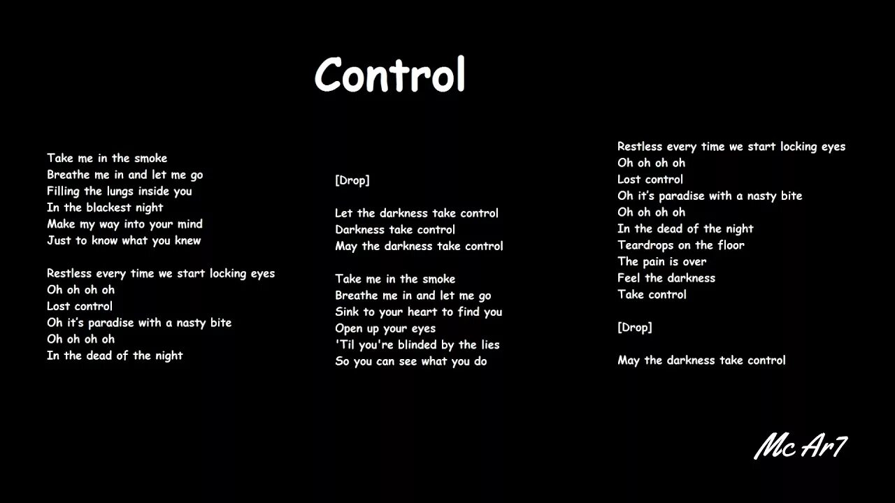 Текст песни brain. Control текст. Слова песни контроль. Control текст на русском. Текст песни Control Halsey.