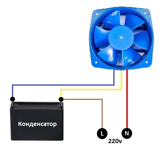 Подключить кулеры через. Осевой вентилятор корпусной 200х200х50мм. Схема подключения вентилятора через конденсатор 220в. Осевой вентилятор корпусной 200х200х50мм 220 вольт. Схема подключения вентилятора 220в с конденсатором.