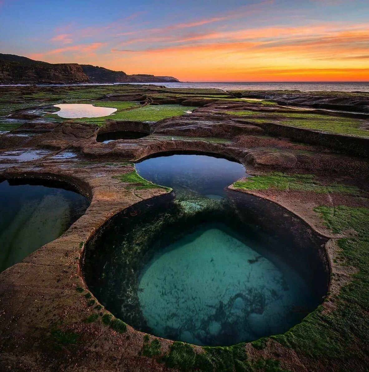 Природные достопримечательности страны. Королевский национальный парк (Royal National Park). Национальный парк большой Биделуп, Австралия. Австралия Ройял парк. Figure 8 Pools, Королевский национальный парк (Австралия)..