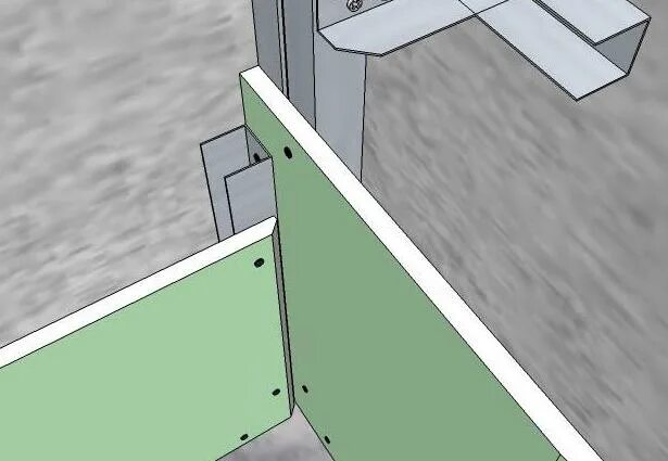 Выравнивание внутренних углов стен уголком. Наружный угол перегородки кнауф. Установка углового профиля. Установка углового профиля. Каркас из металлического профиля.