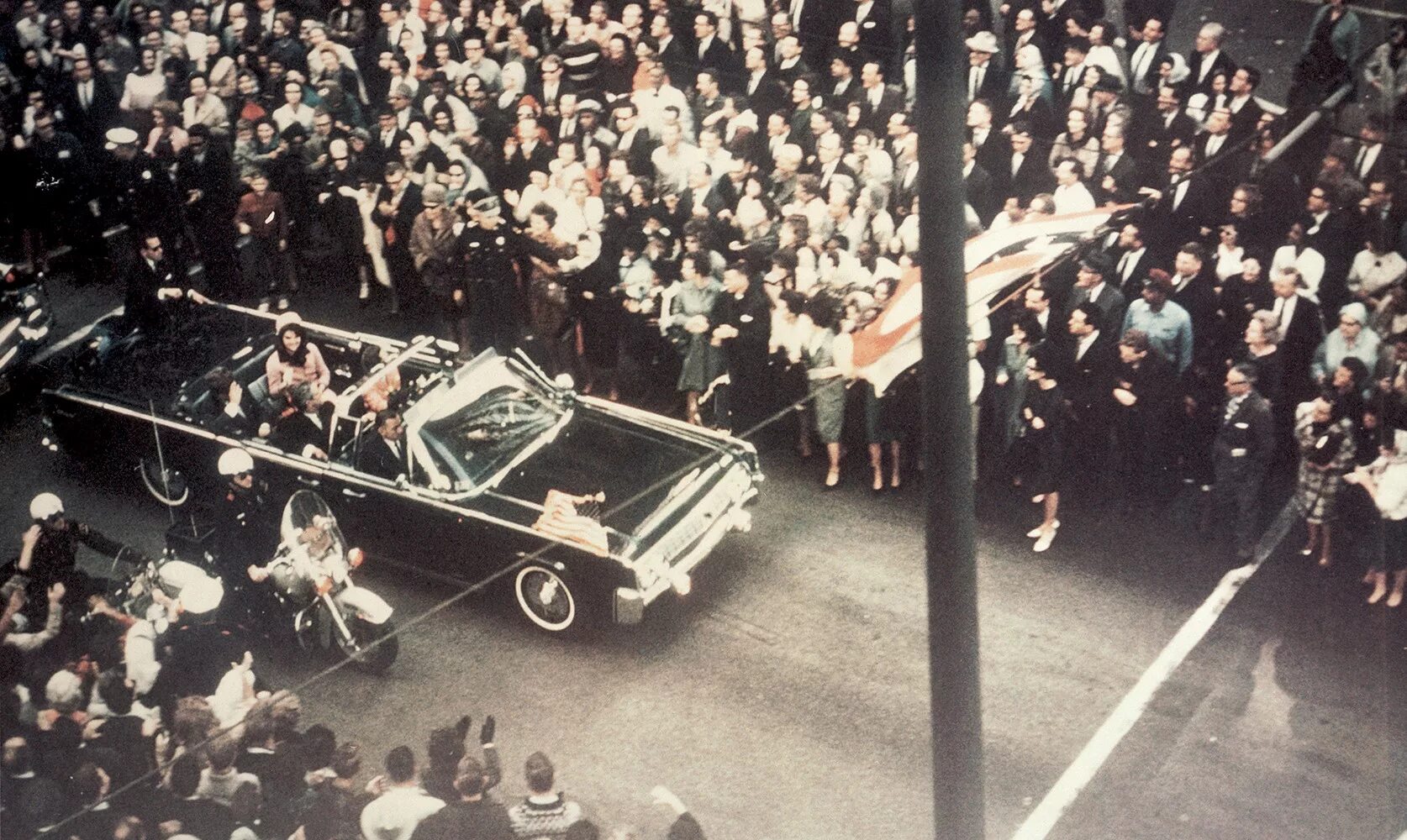 Момент покушения. Джон Кеннеди Даллас 1963.