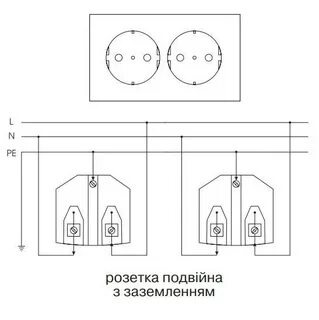 Как подключить 2 двойных розетки