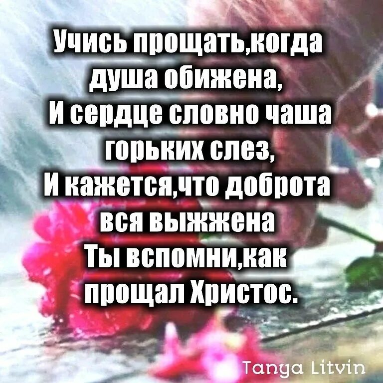 Стих учись прощать. Учись прощать когда душа обижена и сердце. Учись прощать когда душа обижена и сердце словно чаша горьких слёз. Учись прощать. Научитесь прощать людей.