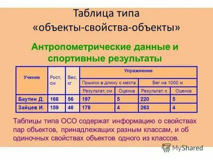 9 тест табличные информационные модели вариант