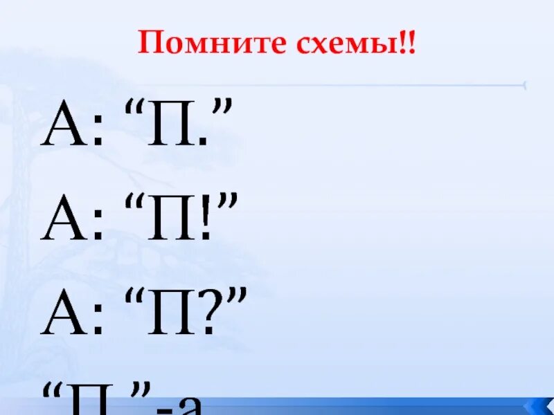 Примеры схемы а п Знаки препинания при прямой речи: схемы / справочник