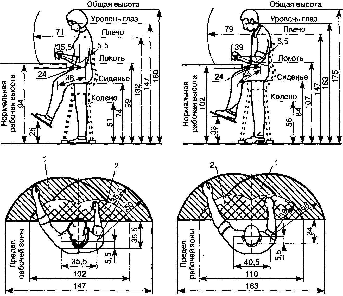 Высота вертикального. Эргономический расчет параметров рабочего места. Эргономика рабочего места зоны досягаемости. Размерные характеристики рабочего места. Требования к рабочему месту схема.