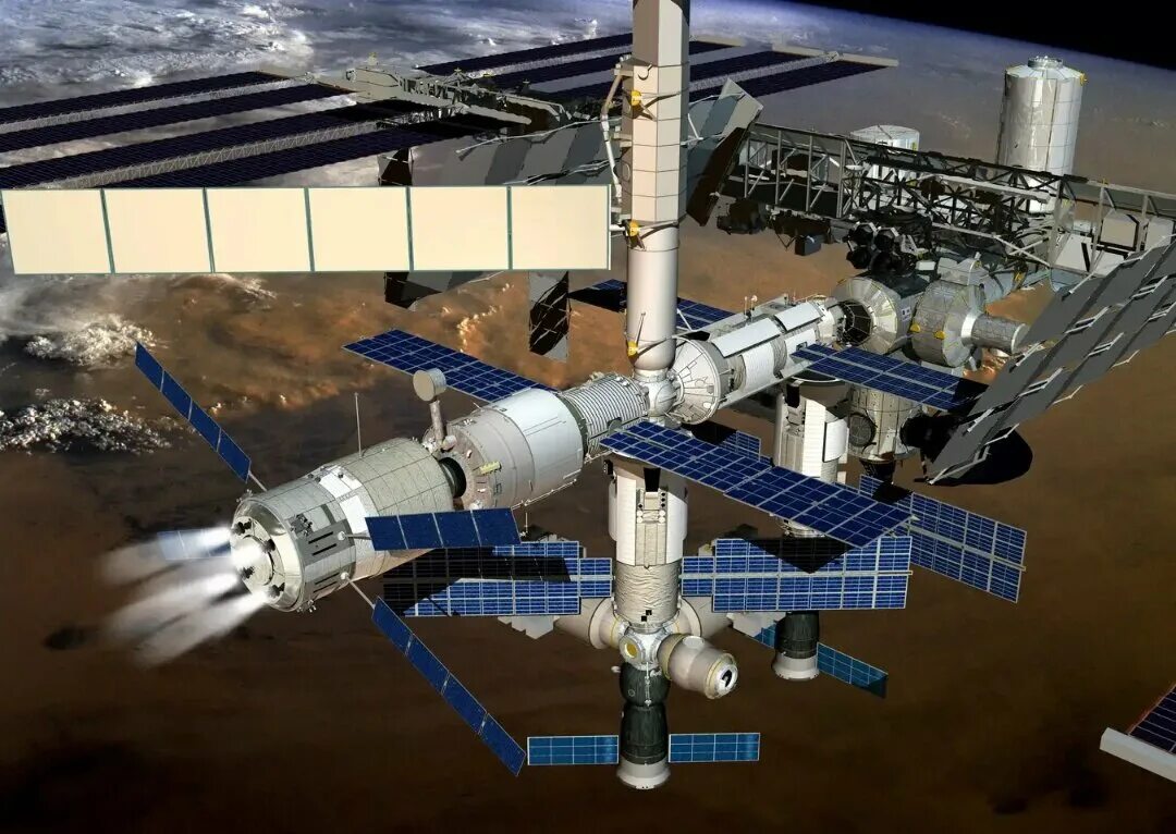 Как называется российская космическая станция. Спейс станция орбитальная. Международная Космическая станция МКС. Space Station станция Спейс автоматизированная. МКС 2 новая станция.