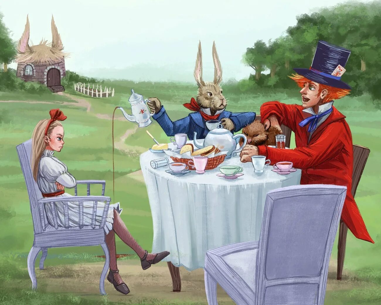 Сцена чаепитие. Алиса в стране чудес чаепитие у Шляпника. Алиса в стране чудес чаепитие у Шляпника арт. Чаепитие у Шляпника в Алисе. Алиса в стране чудес чаепитие у Шляпника иллюстрации.