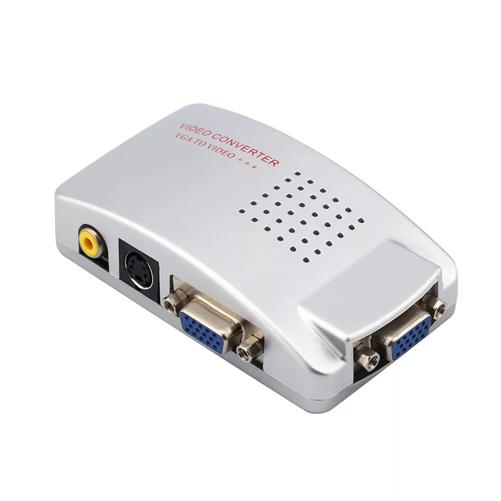 S video box. Переходник-конвертер vga-av. преобразователь с av на vga h130. видео конвертер s-video-vga. переходник av тюльпан vga.
