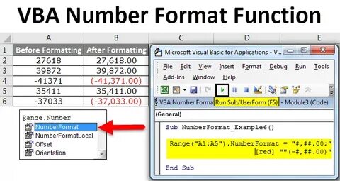 Форматы чисел vba