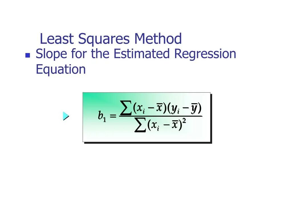 Square method. Matrix least squares. mean square formula.