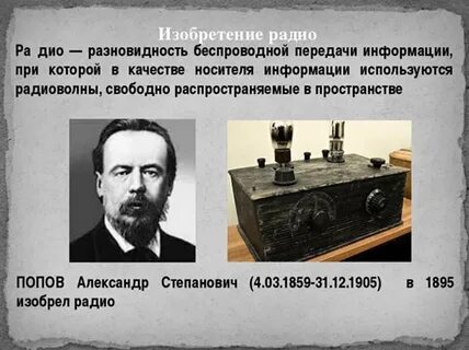 Изобретатель радио год