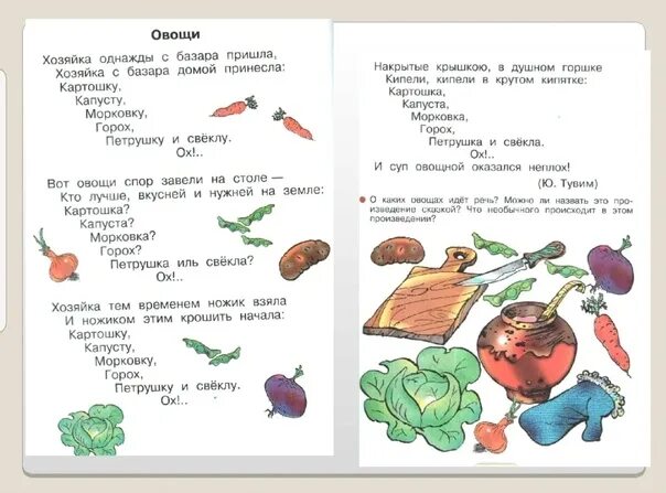 Текст овощей составить. Стихотворение про овощи. Ю Тувим овощи стихотворение. Стих овощи хозяйка однажды с базара пришла. Стих хозяйка с базара.